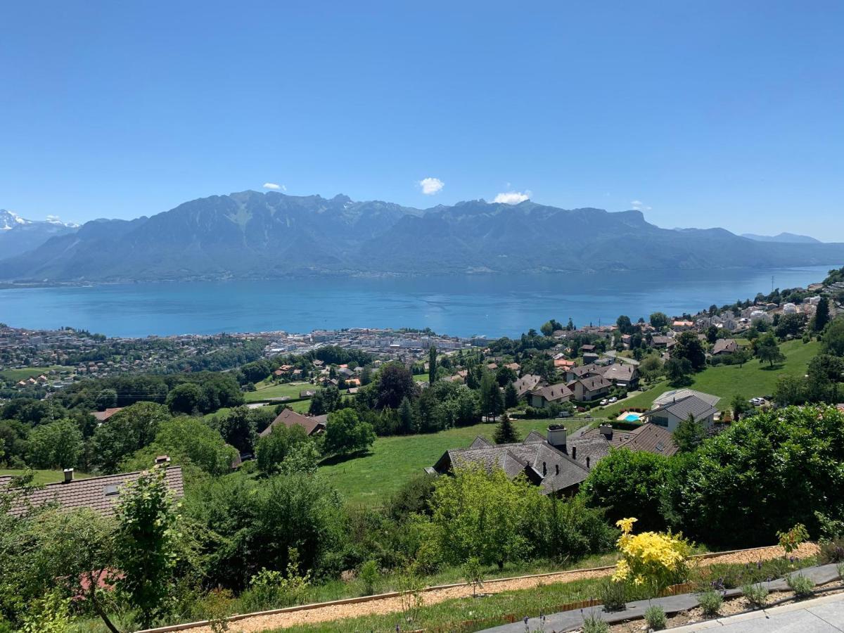 Appartement Moderne Avec Vue Panoramique A Jongny Proche De Montreux Eksteriør bilde