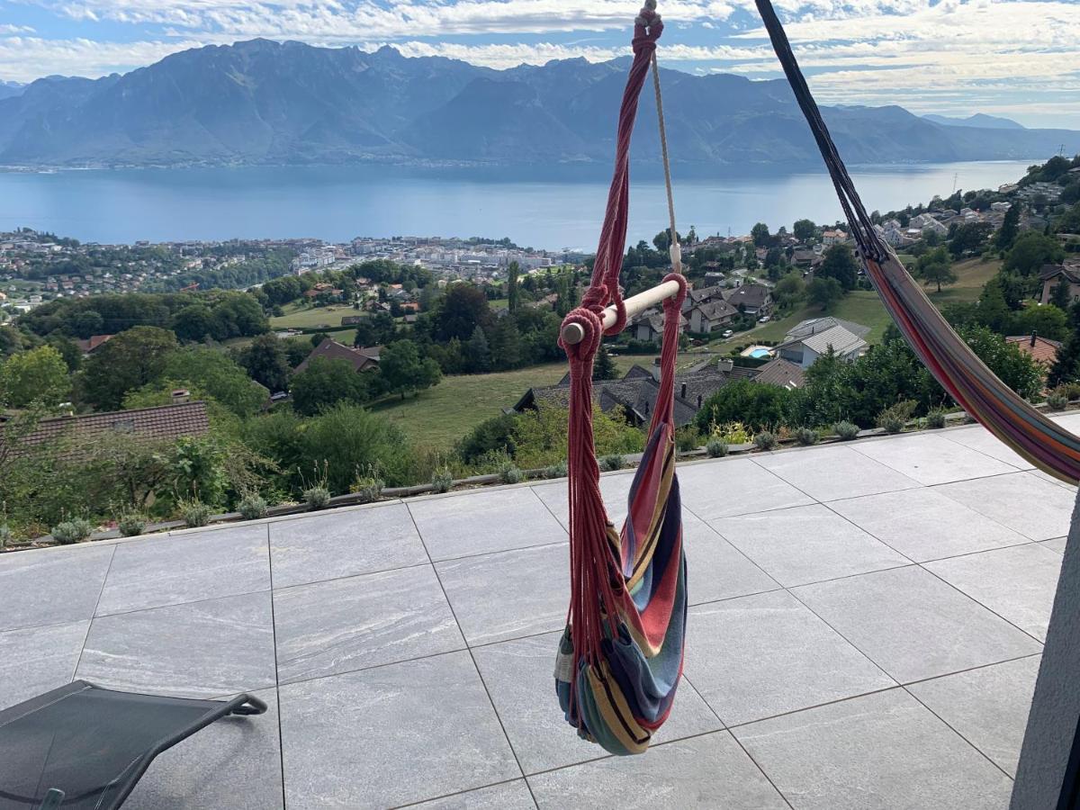 Appartement Moderne Avec Vue Panoramique A Jongny Proche De Montreux Eksteriør bilde