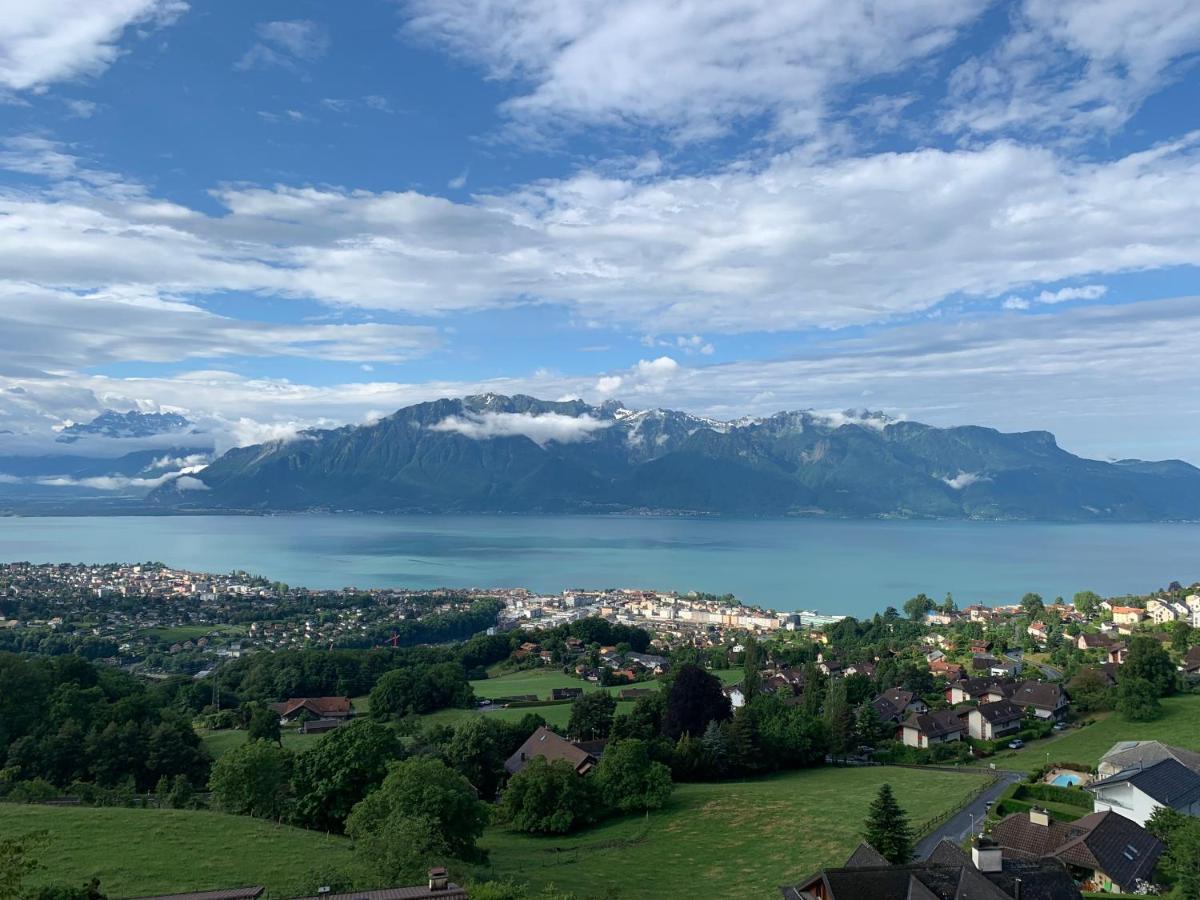 Appartement Moderne Avec Vue Panoramique A Jongny Proche De Montreux Eksteriør bilde